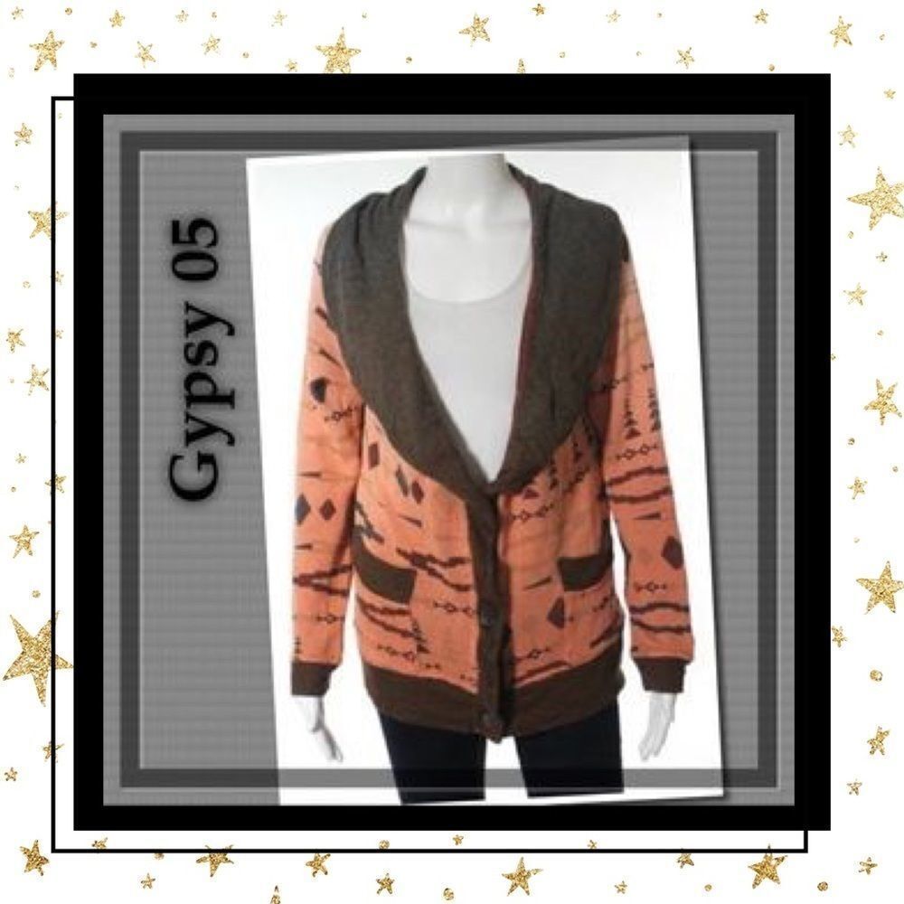 Gypsy 05 Geometric Cardigan Sweater Small S